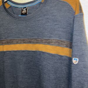 NWT Kuhl Light Downhill Racer Crew Sweater Shirt Wool Midnight Bronze Men’s sz L